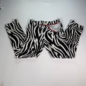 Y2K Rare Michael Kors Low Rise Zebra‎ Print Capri Women Size 2 Black White